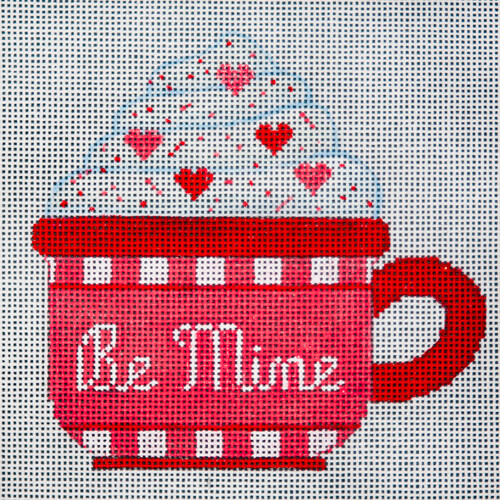 Be Mine Coffee Cup needlepoint canvas