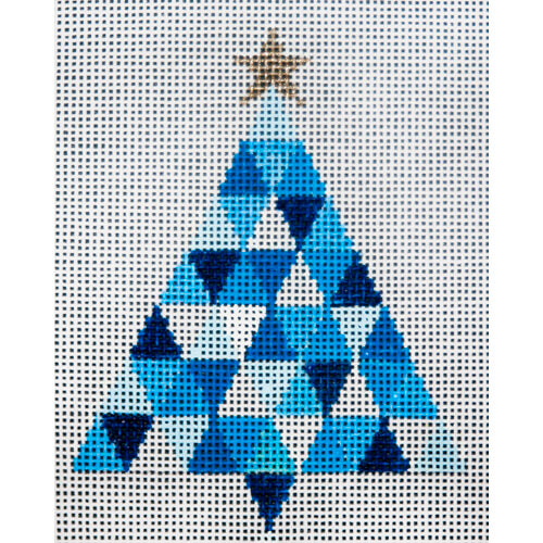 Hanukkah Triangle Xmas Tree needlepoint
