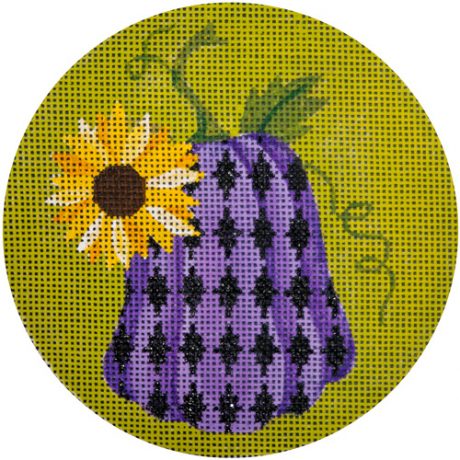H 107
"Purple Pumpkin w/ Sunflowers"
4.5x4.5" - 18 Mesh