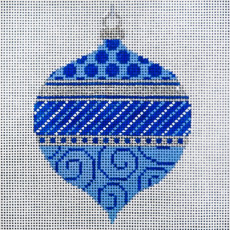 H 304-1
"Blue Swirls & Dots" Ornament
3.5x4.5 - 18 Mesh