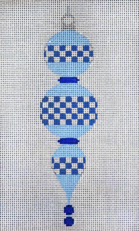 H 304-4
"Blue Checks" Ornament
1.75x6.5" - 18 Mesh