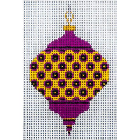 H 305-11
"Yellow & Magenta Dots" Ornament
2.5x4.5" - 18 Mesh