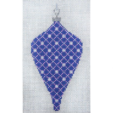 H 305-12
"Blue Diamonds" Ornament
2.5x5" - 18 Mesh