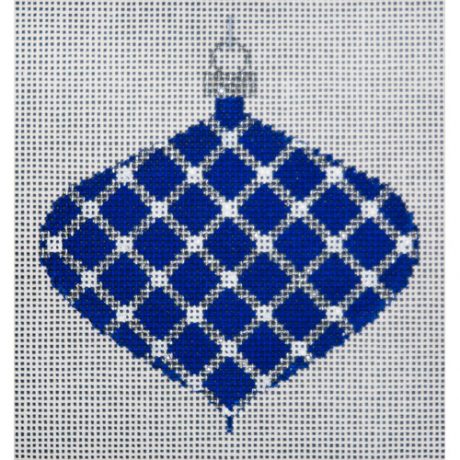 H 305-5
"Blue Diamonds & Pearls" Ornament
3.75x4" - 18 Mesh