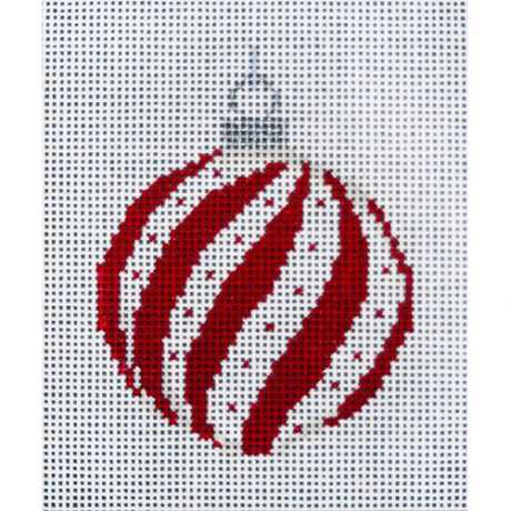 H 305-7
"Red & White Stripes" Ornament
2.5x3" - 18 Mesh